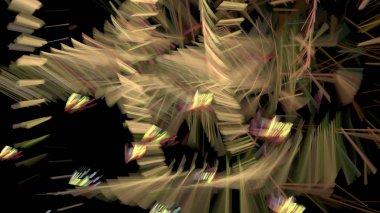 Fantezi kaotik renkli fraktal desen. Soyut Fraktal şekiller. 3D render resimde arka plan veya duvar kağıdı.