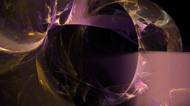 Fantezi kaotik renkli fraktal desen. Soyut Fraktal şekiller. 3D render resimde arka plan veya duvar kağıdı.