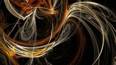 Fantezi kaotik renkli fraktal desen. Soyut Fraktal şekiller. 3D render resimde arka plan veya duvar kağıdı.