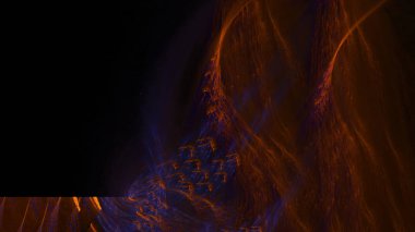 Fantezi kaotik renkli fraktal desen. Soyut Fraktal şekiller. 3D render resimde arka plan veya duvar kağıdı.