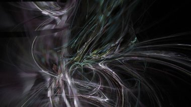 Fantezi kaotik renkli fraktal desen. Soyut Fraktal şekiller. 3D render resimde arka plan veya duvar kağıdı.