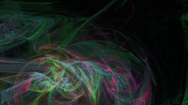 Fantezi kaotik renkli fraktal desen. Soyut Fraktal şekiller. 3D render resimde arka plan veya duvar kağıdı.