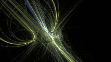 Fantezi kaotik renkli fraktal desen. Soyut Fraktal şekiller. 3D render resimde arka plan veya duvar kağıdı.