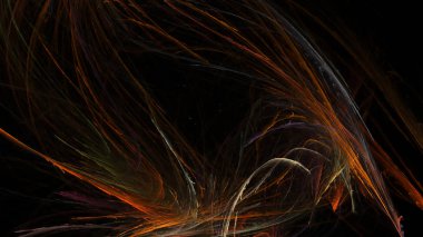 Fantezi kaotik renkli fraktal desen. Soyut Fraktal şekiller. 3D render resimde arka plan veya duvar kağıdı.