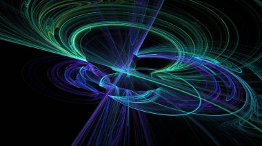 Fantezi kaotik renkli fraktal desen. Soyut Fraktal şekiller. 3D render resimde arka plan veya duvar kağıdı.