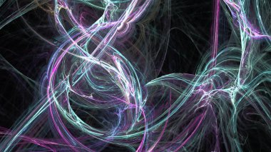 Fantezi kaotik renkli fraktal desen. Soyut Fraktal şekiller. 3D render resimde arka plan veya duvar kağıdı.