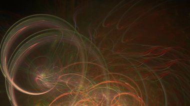 Fantezi kaotik renkli fraktal desen. Soyut Fraktal şekiller. 3D render resimde arka plan veya duvar kağıdı.