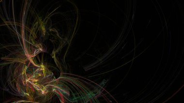 Fantezi kaotik renkli fraktal desen. Soyut Fraktal şekiller. 3D render resimde arka plan veya duvar kağıdı.