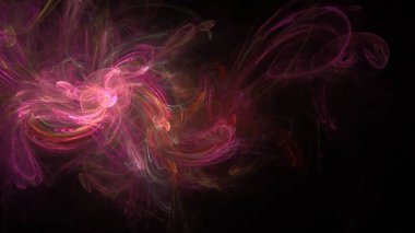 Fantezi kaotik renkli fraktal desen. Soyut Fraktal şekiller. 3D render resimde arka plan veya duvar kağıdı.