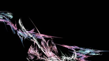 Fantezi kaotik renkli fraktal desen. Soyut Fraktal şekiller. 3D render resimde arka plan veya duvar kağıdı.