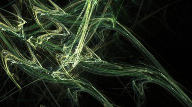 Fantezi kaotik renkli fraktal desen. Soyut Fraktal şekiller. 3D render resimde arka plan veya duvar kağıdı.