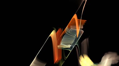 Fantezi kaotik renkli fraktal desen. Soyut Fraktal şekiller. 3D render resimde arka plan veya duvar kağıdı.