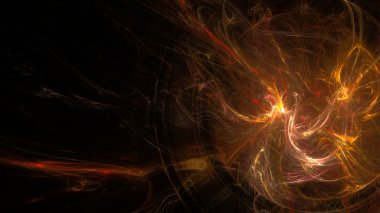 Fantezi kaotik renkli fraktal desen. Soyut Fraktal şekiller. 3D render resimde arka plan veya duvar kağıdı.