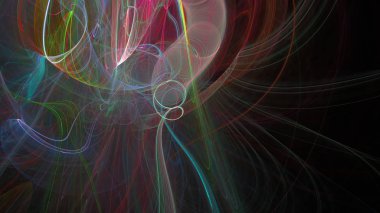 Fantezi kaotik renkli fraktal desen. Soyut Fraktal şekiller. 3D render resimde arka plan veya duvar kağıdı.