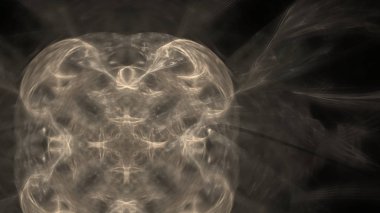 Fantezi kaotik renkli fraktal desen. Soyut Fraktal şekiller. 3D render resimde arka plan veya duvar kağıdı.