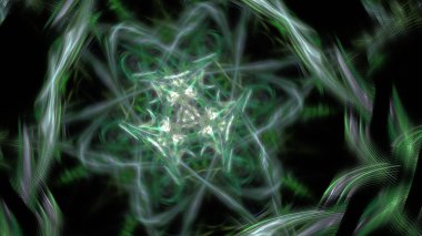 Fantezi kaotik renkli fraktal desen. Soyut Fraktal şekiller. 3D render resimde arka plan veya duvar kağıdı.