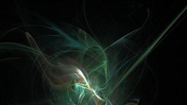 Fantezi kaotik renkli fraktal desen. Soyut Fraktal şekiller. 3D render resimde arka plan veya duvar kağıdı.