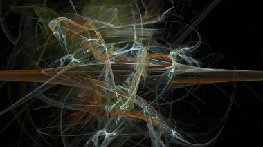 Fantezi kaotik renkli fraktal desen. Soyut Fraktal şekiller. 3D render resimde arka plan veya duvar kağıdı.