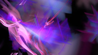 Fantezi kaotik renkli fraktal desen. Soyut Fraktal şekiller. 3D render resimde arka plan veya duvar kağıdı.