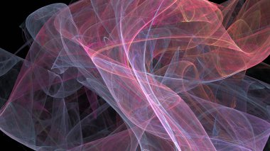 Fantezi kaotik renkli fraktal desen. Soyut Fraktal şekiller. 3D render resimde arka plan veya duvar kağıdı.