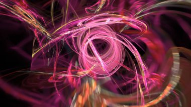 Fantezi kaotik renkli fraktal desen. Soyut Fraktal şekiller. 3D render resimde arka plan veya duvar kağıdı.