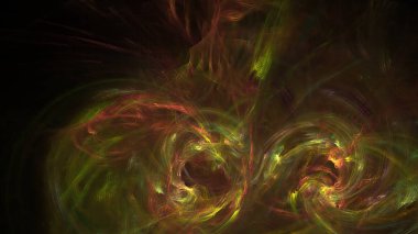 Fantezi kaotik renkli fraktal desen. Soyut Fraktal şekiller. 3D render resimde arka plan veya duvar kağıdı.