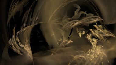 Fantezi kaotik renkli fraktal desen. Soyut Fraktal şekiller. 3D render resimde arka plan veya duvar kağıdı.