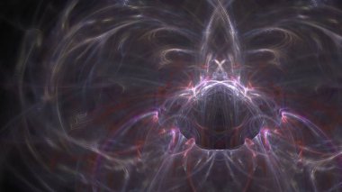 Fantezi kaotik renkli fraktal desen. Soyut Fraktal şekiller. 3D render resimde arka plan veya duvar kağıdı.