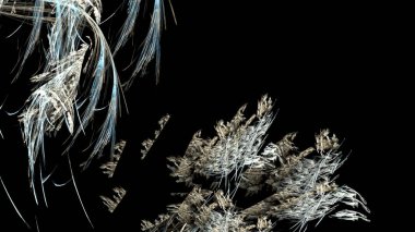 Fantezi kaotik renkli fraktal desen. Soyut Fraktal şekiller. 3D render resimde arka plan veya duvar kağıdı.