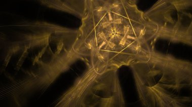 Fantezi kaotik renkli fraktal desen. Soyut Fraktal şekiller. 3D render resimde arka plan veya duvar kağıdı.