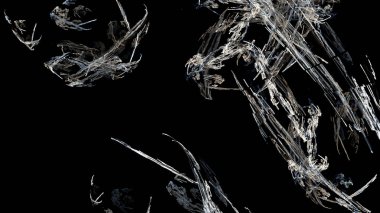 Fantezi kaotik renkli fraktal desen. Soyut Fraktal şekiller. 3D render resimde arka plan veya duvar kağıdı.