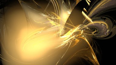 Fantezi kaotik renkli fraktal desen. Soyut Fraktal şekiller. 3D render resimde arka plan veya duvar kağıdı.