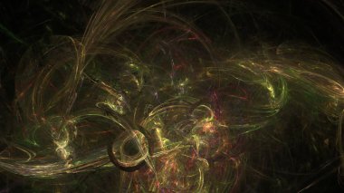 Fantezi kaotik renkli fraktal desen. Soyut Fraktal şekiller. 3D render resimde arka plan veya duvar kağıdı.