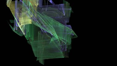 Fantezi kaotik renkli fraktal desen. Soyut Fraktal şekiller. 3D render resimde arka plan veya duvar kağıdı.