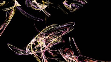 Fantezi kaotik renkli fraktal desen. Soyut Fraktal şekiller. 3D render resimde arka plan veya duvar kağıdı.