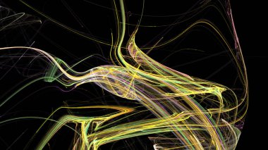 Fantezi kaotik renkli fraktal desen. Soyut Fraktal şekiller. 3D render resimde arka plan veya duvar kağıdı.