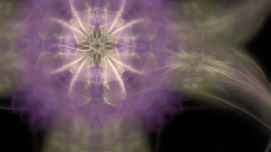 Fantezi kaotik renkli fraktal desen. Soyut Fraktal şekiller. 3D render resimde arka plan veya duvar kağıdı.