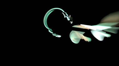 Fantezi kaotik renkli fraktal desen. Soyut Fraktal şekiller. 3D render resimde arka plan veya duvar kağıdı.