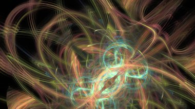 Fantezi kaotik renkli fraktal desen. Soyut Fraktal şekiller. 3D render resimde arka plan veya duvar kağıdı.