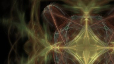 Fantezi kaotik renkli fraktal desen. Soyut Fraktal şekiller. 3D render resimde arka plan veya duvar kağıdı.