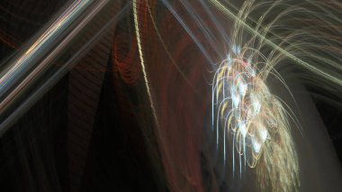 Fantezi kaotik renkli fraktal desen. Soyut Fraktal şekiller. 3D render resimde arka plan veya duvar kağıdı.