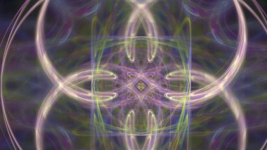 Fantezi kaotik renkli fraktal desen. Soyut Fraktal şekiller. 3D render resimde arka plan veya duvar kağıdı.