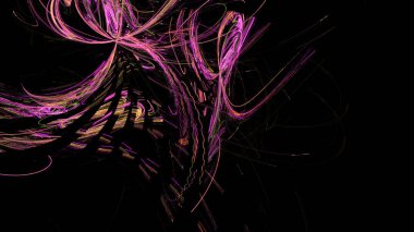 Fantezi kaotik renkli fraktal desen. Soyut Fraktal şekiller. 3D render resimde arka plan veya duvar kağıdı.