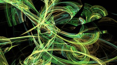 Fantezi kaotik renkli fraktal desen. Soyut Fraktal şekiller. 3D render resimde arka plan veya duvar kağıdı.