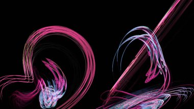 Fantezi kaotik renkli fraktal desen. Soyut Fraktal şekiller. 3D render resimde arka plan veya duvar kağıdı.