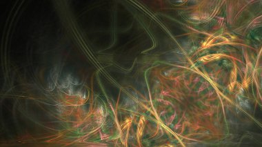 Fantezi kaotik renkli fraktal desen. Soyut Fraktal şekiller. 3D render resimde arka plan veya duvar kağıdı.
