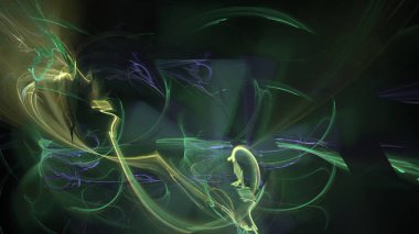 Fantezi kaotik renkli fraktal desen. Soyut Fraktal şekiller. 3D render resimde arka plan veya duvar kağıdı.