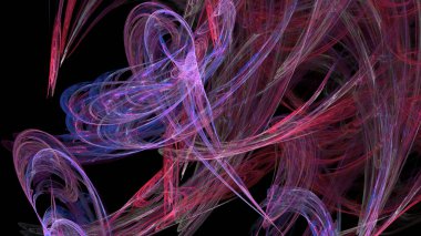 Fantezi kaotik renkli fraktal desen. Soyut Fraktal şekiller. 3D render resimde arka plan veya duvar kağıdı.