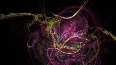 Fantezi kaotik renkli fraktal desen. Soyut Fraktal şekiller. 3D render resimde arka plan veya duvar kağıdı.