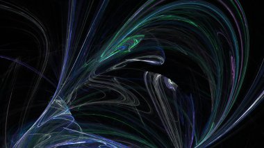 Fantezi kaotik renkli fraktal desen. Soyut Fraktal şekiller. 3D render resimde arka plan veya duvar kağıdı.